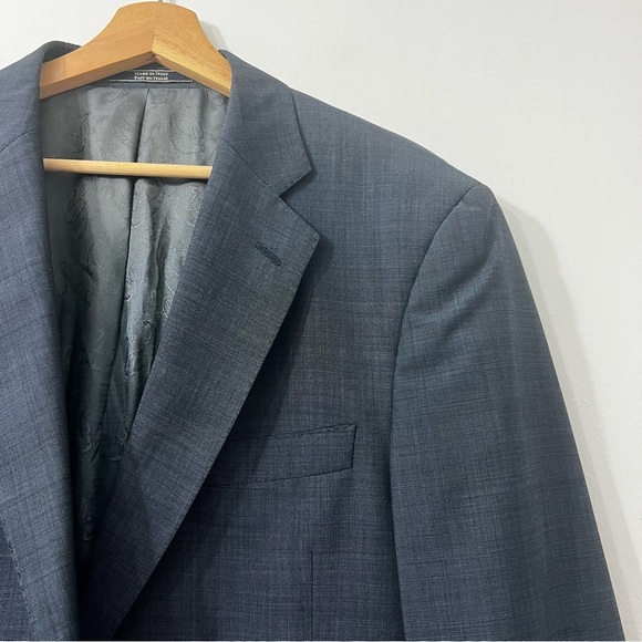 Arnold Brant Sport Coat Men’s 44R Loro Piana Wool Mohair Blend Blue Blazer Italy - Picture 5 of 14